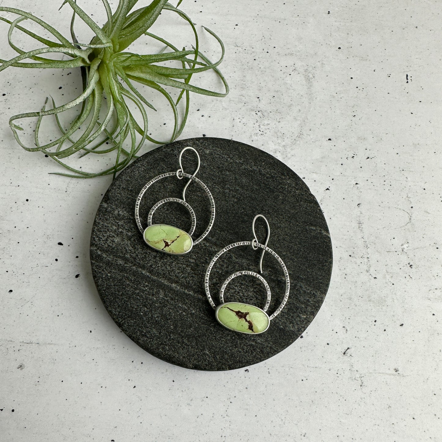 Lemon Chrysoprase Statement Earrings