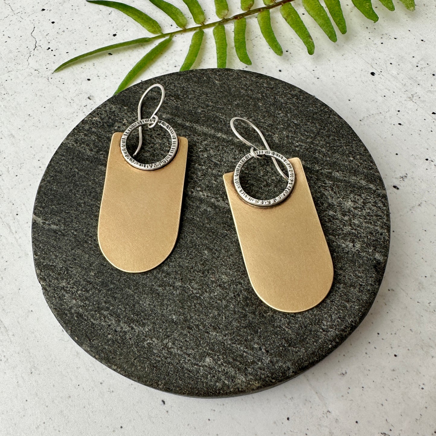Mixed Metal Statement Earrings