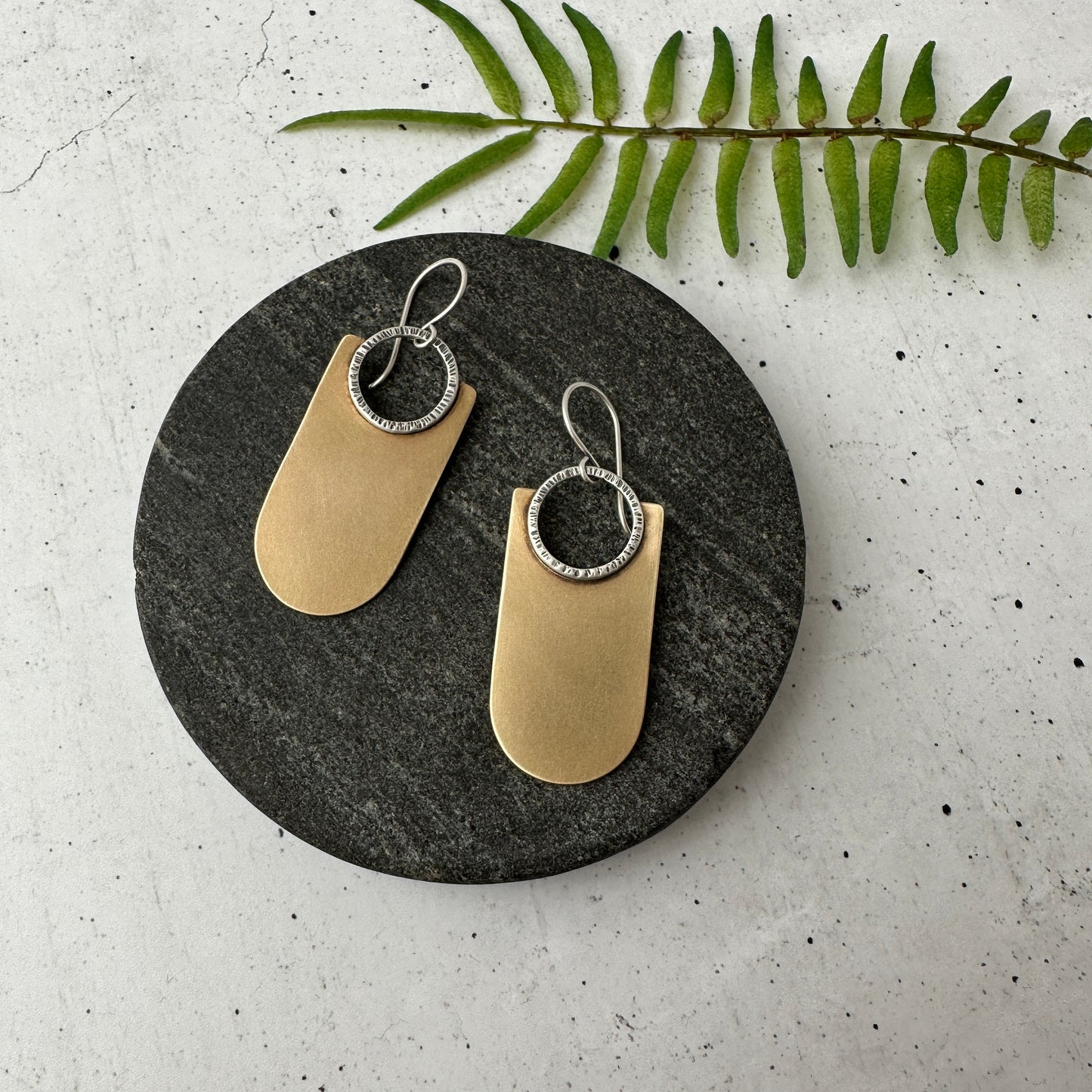 Mixed Metal Statement Earrings