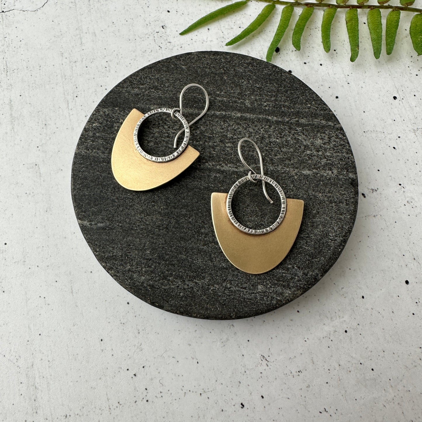 Mixed Metal Statement Earrinigs