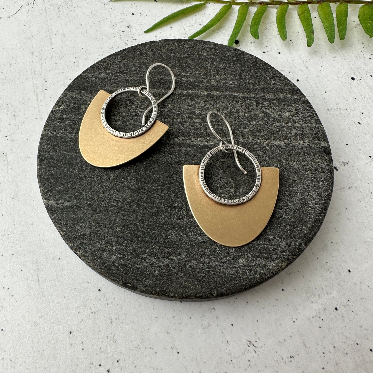 Mixed Metal Statement Earrinigs