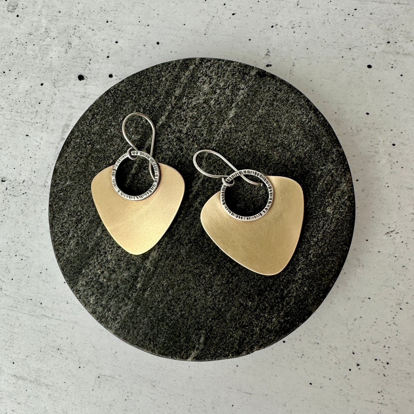 Mixed Metal Statement Earrings
