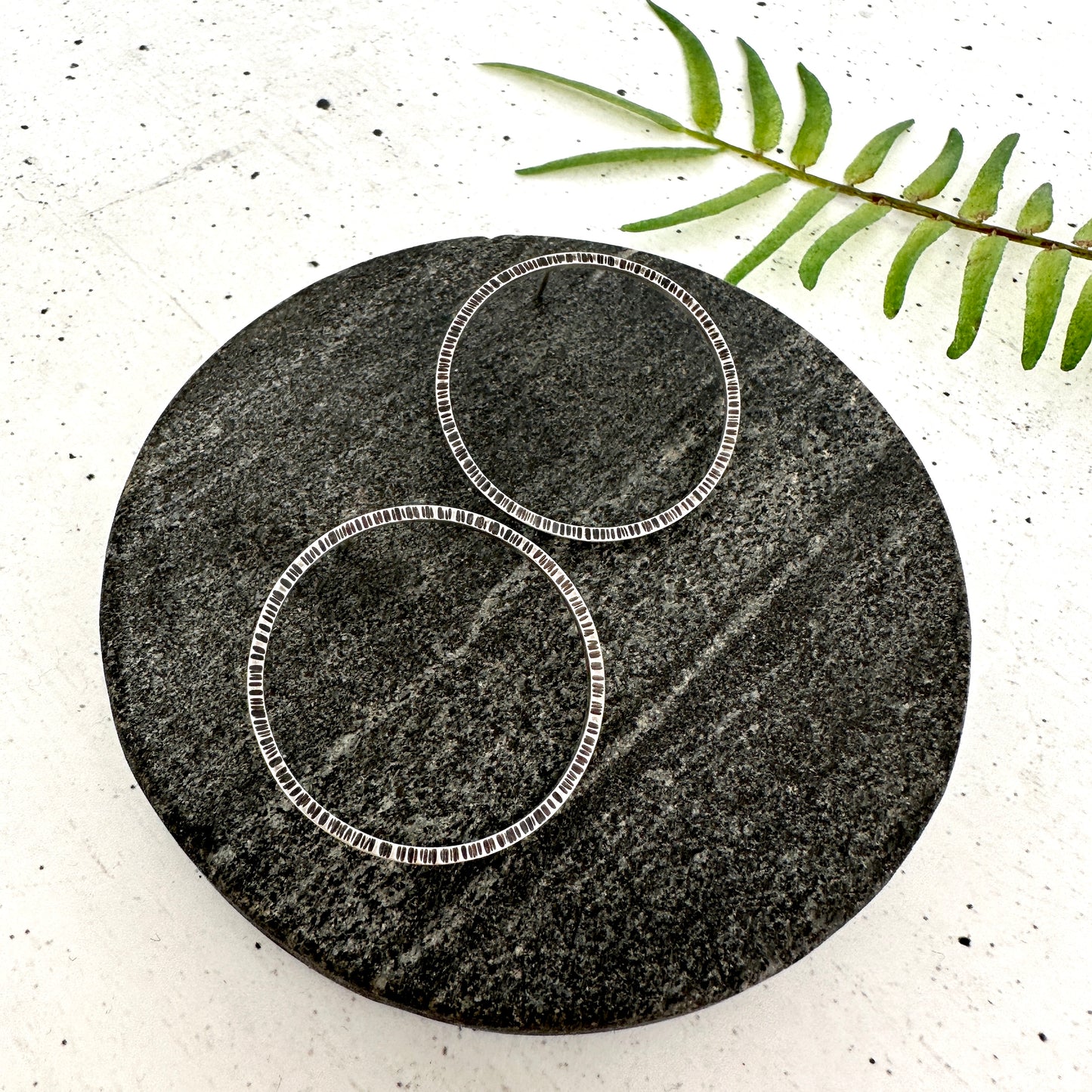 Made to Order : Textured Circle Studs : Large