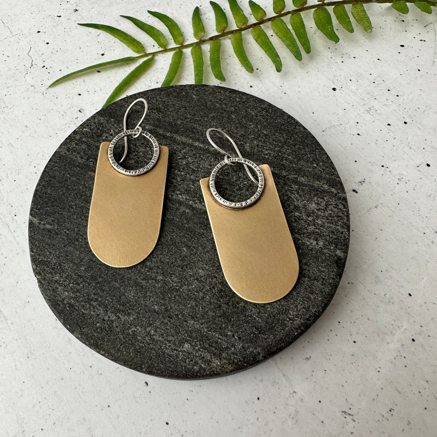 Mixed Metal Statement Earrings