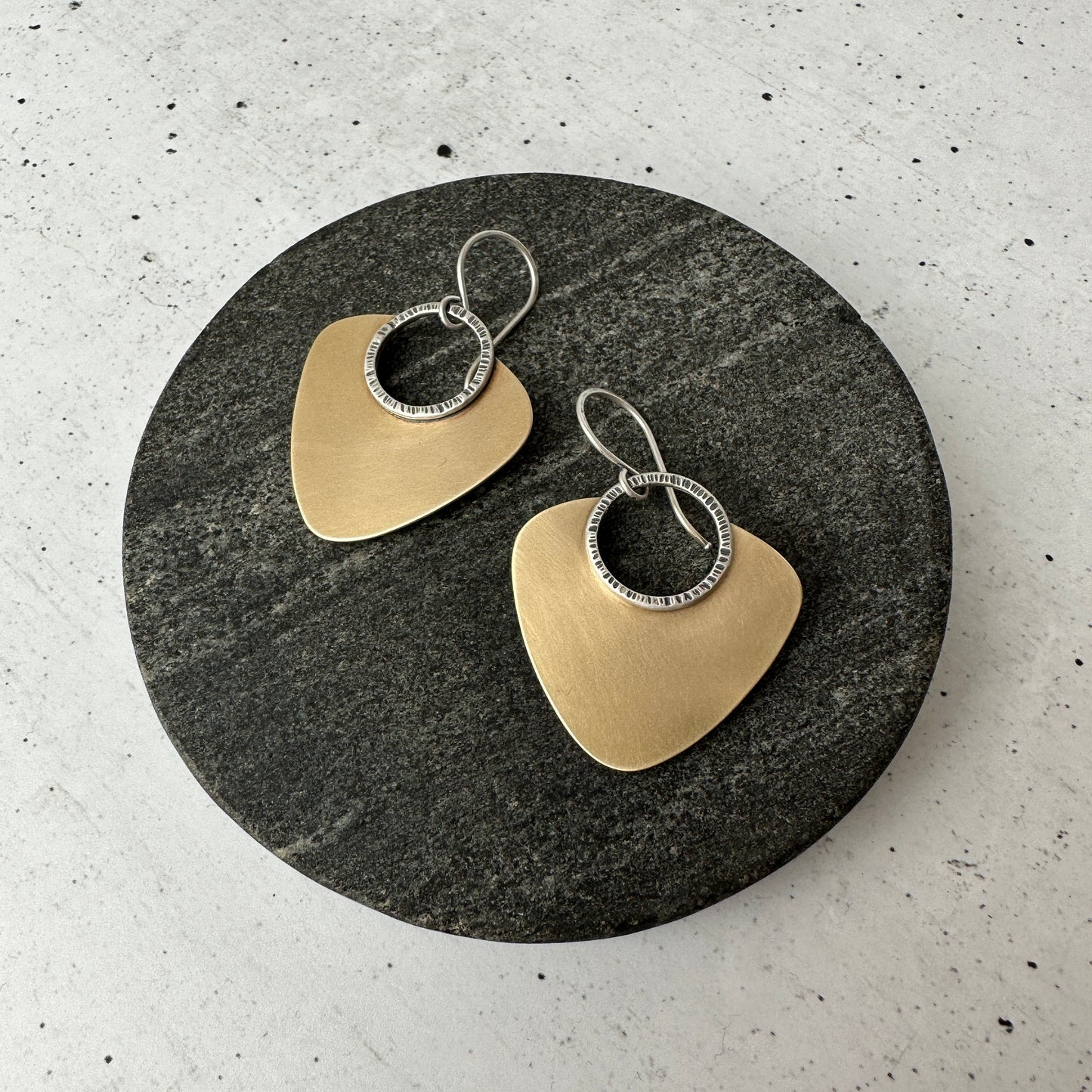 Mixed Metal Statement Earrings