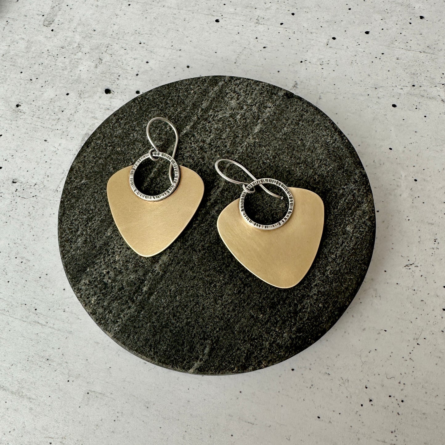 Mixed Metal Statement Earrings