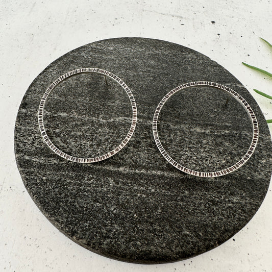 Made to Order : Textured Circle Studs : Large