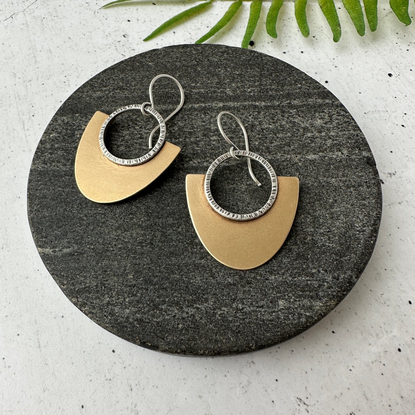Mixed Metal Statement Earrinigs
