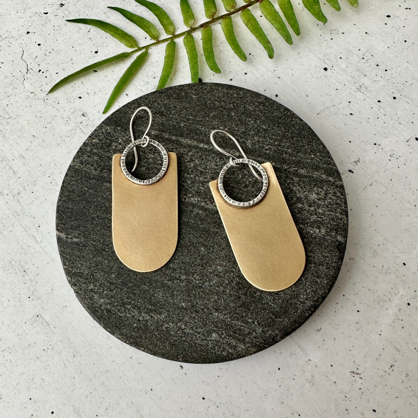 Mixed Metal Statement Earrings