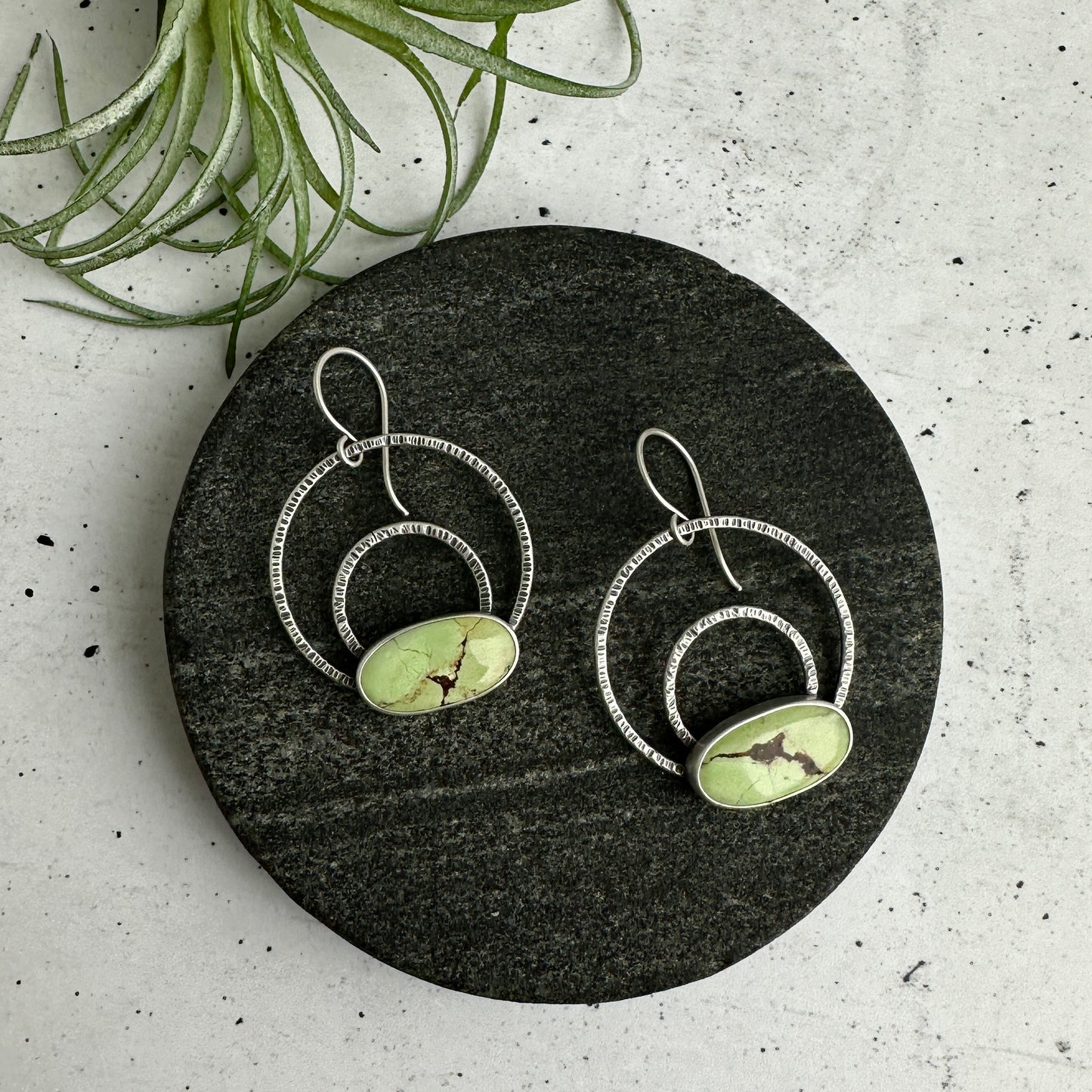 Lemon Chrysoprase Statement Earrings
