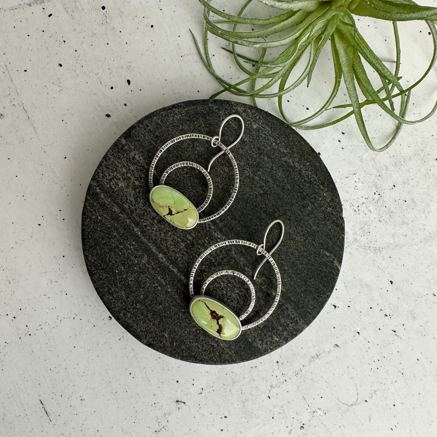Lemon Chrysoprase Statement Earrings