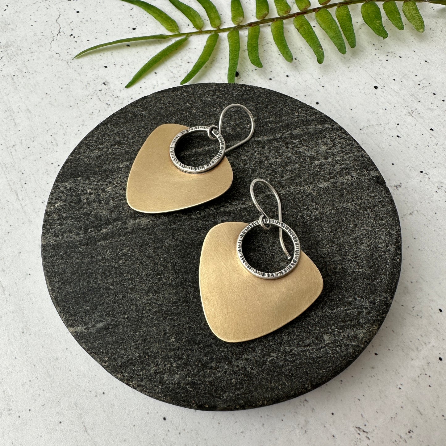 Mixed Metal Statement Earrings
