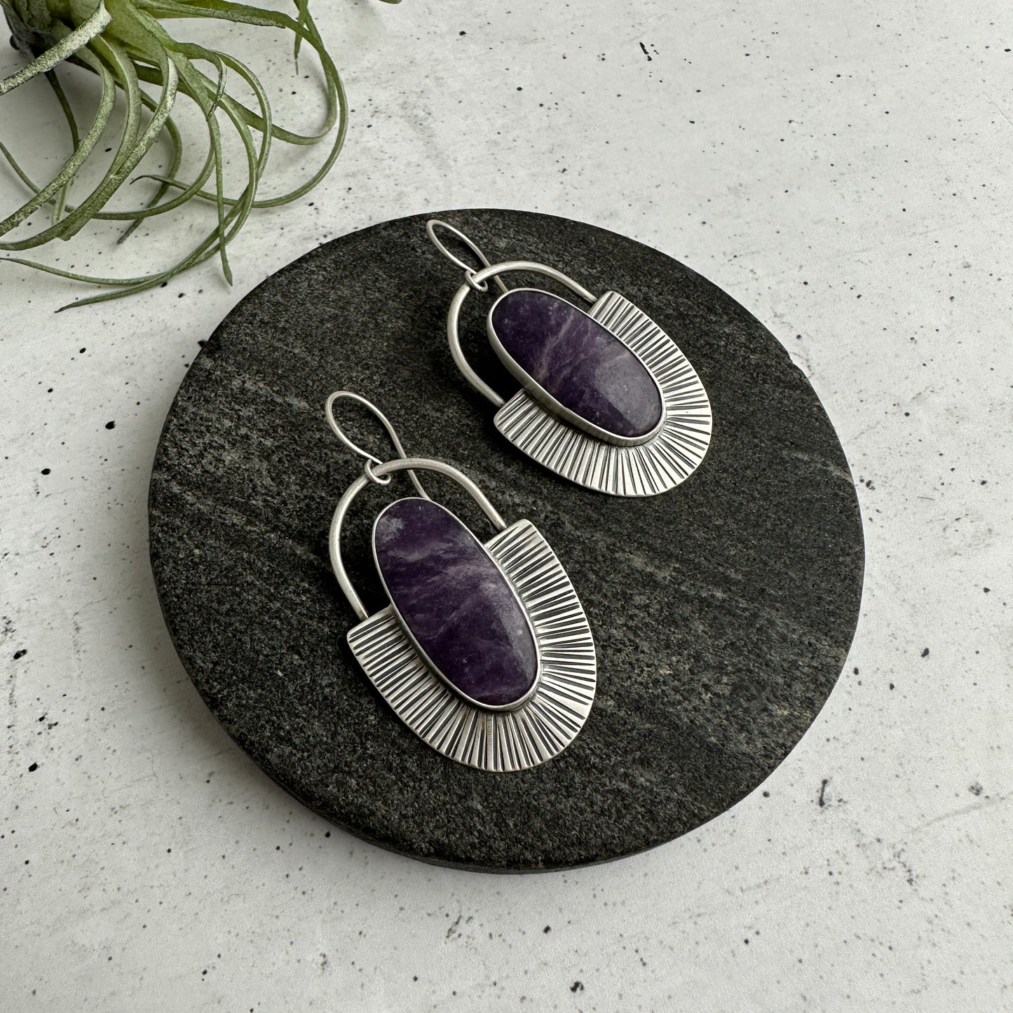 Lepidolite Statement Earrings