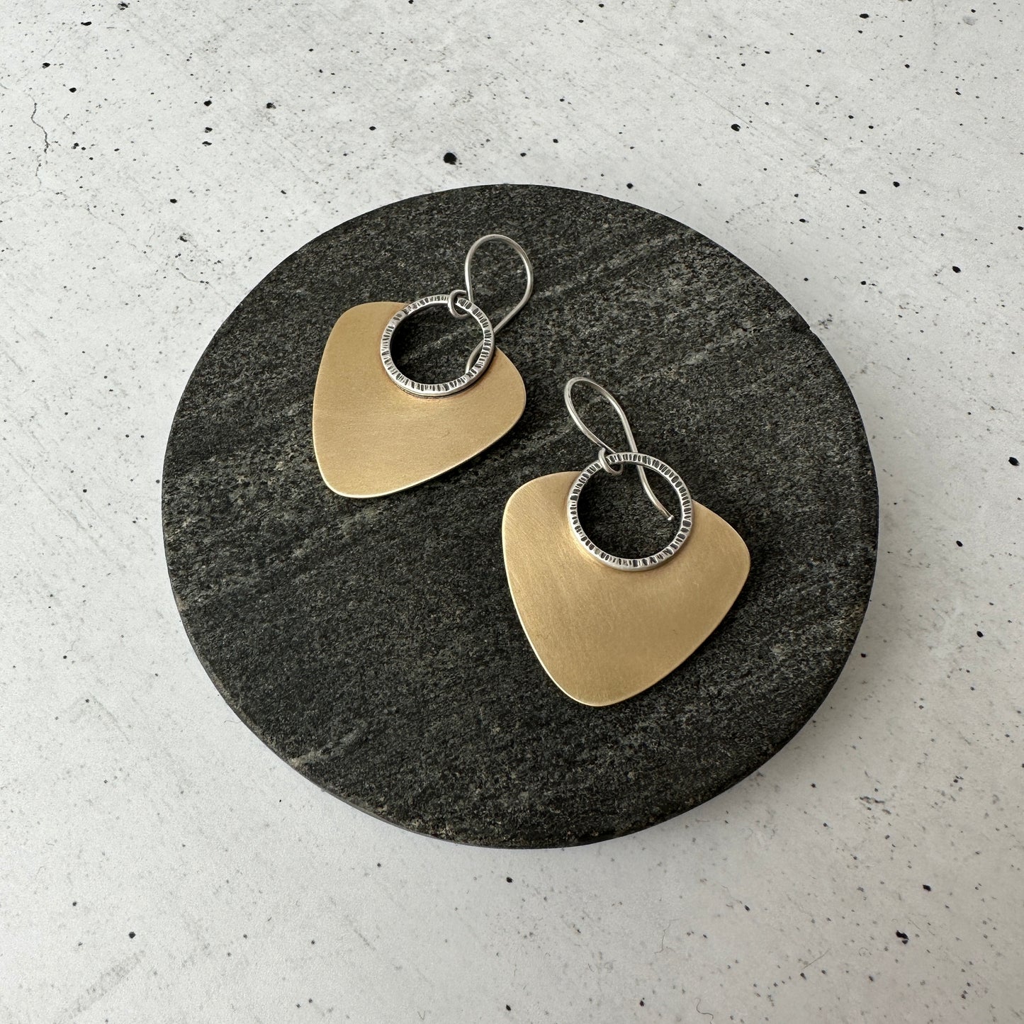 Mixed Metal Statement Earrings