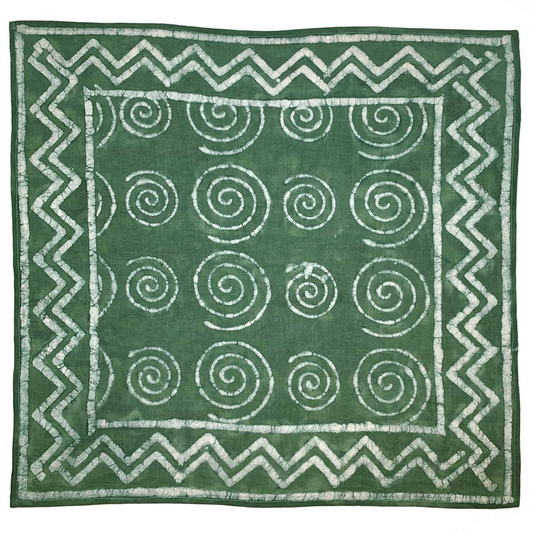 Bandana - Green Spirals/Chevron
