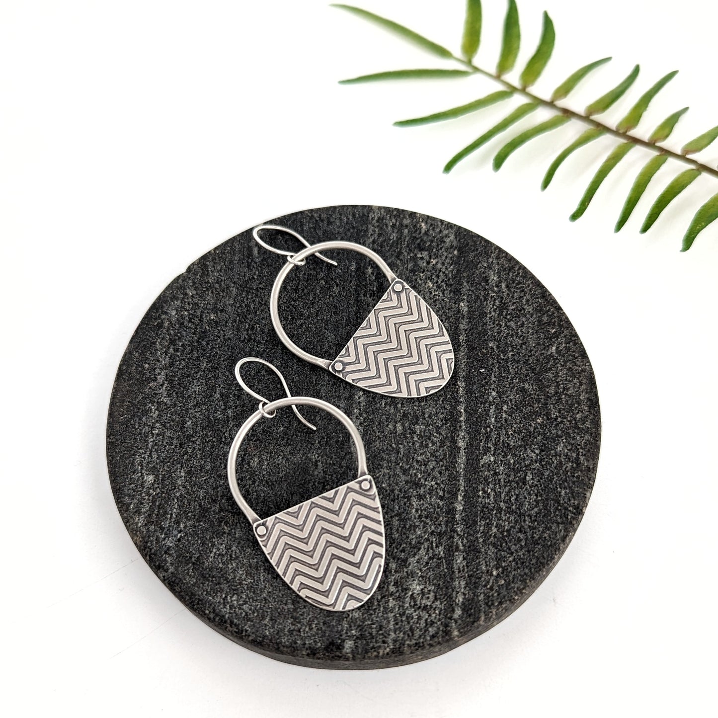 Textured Riveted Statement Earrings