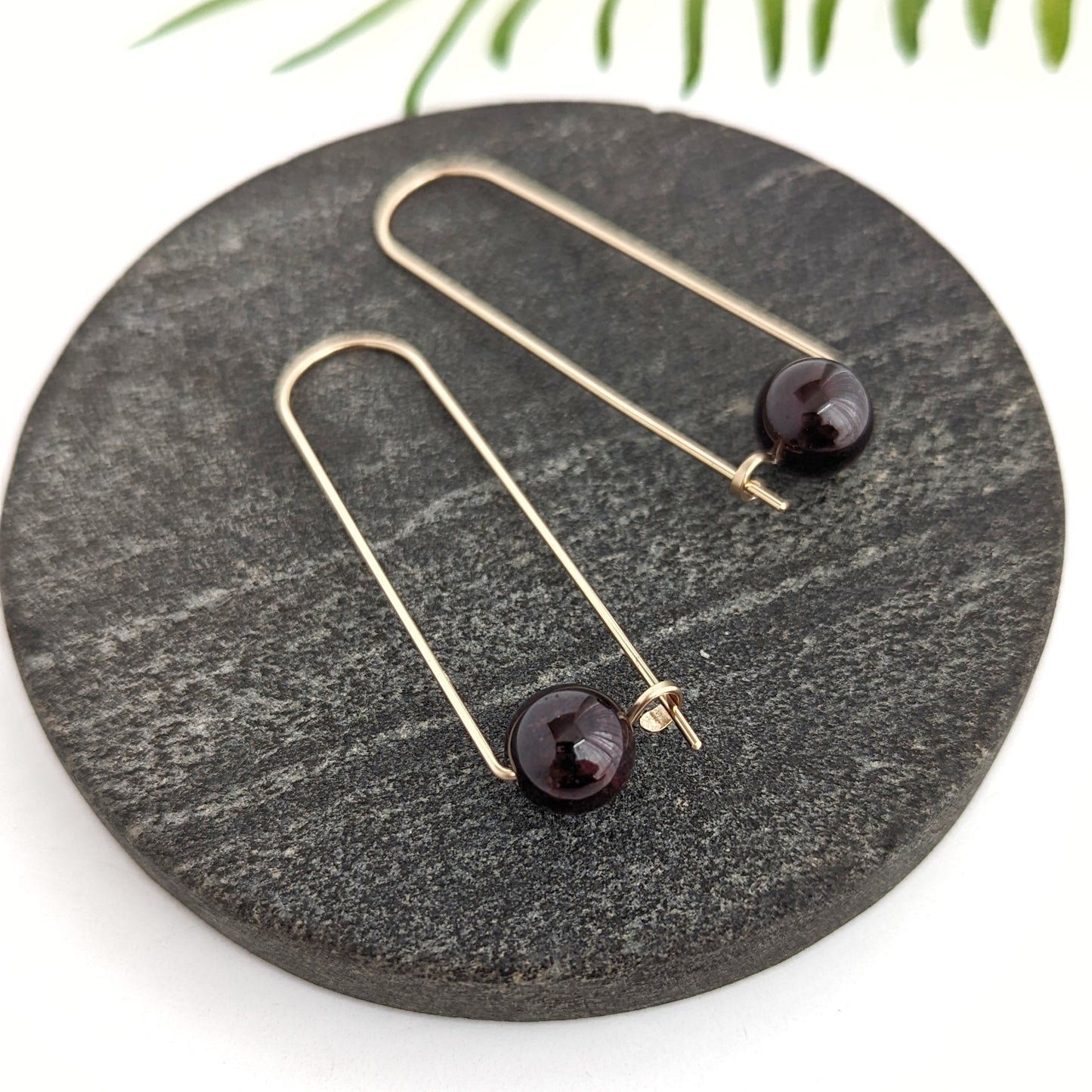 Long Arc Hoops : Red Garnet : Made to Order