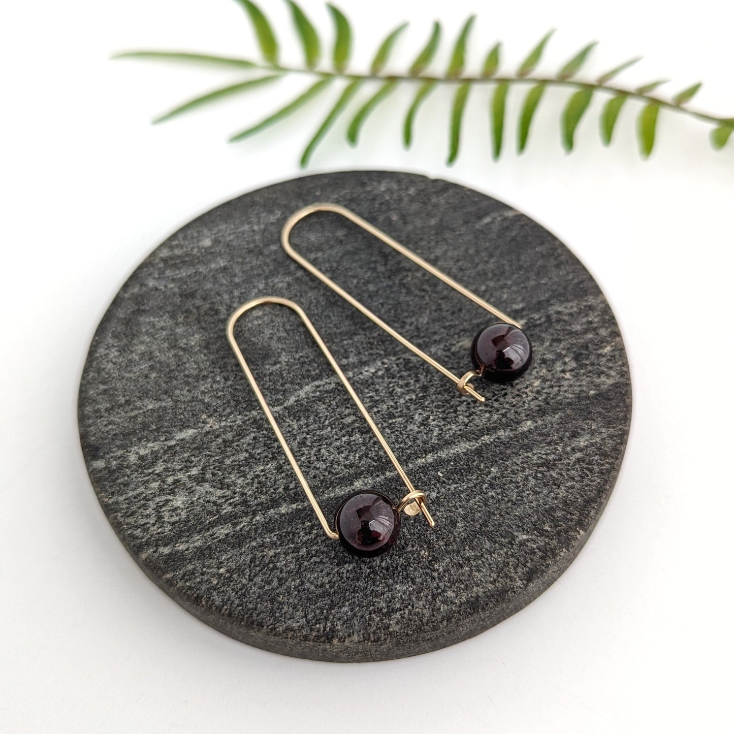 Long Arc Hoops : Red Garnet : Made to Order