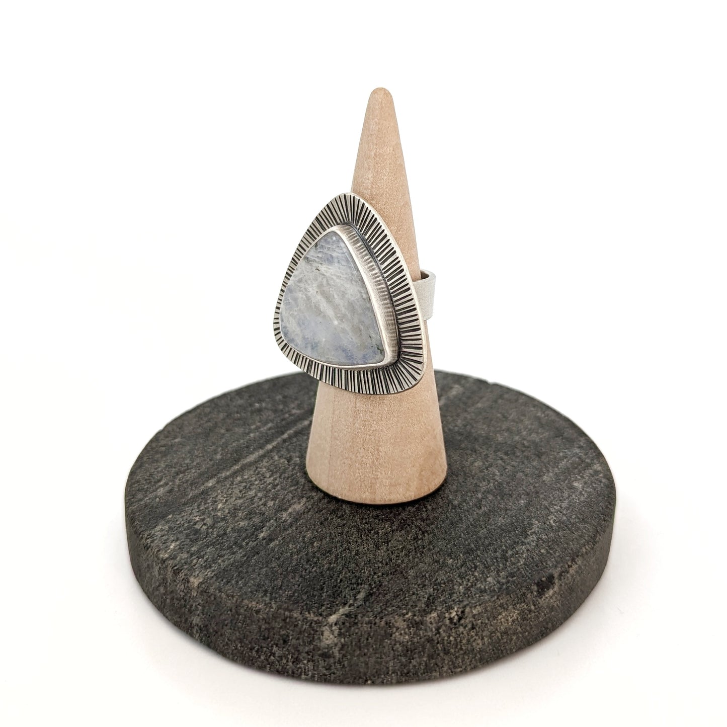 Rainbow Moonstone Statement Ring : Size 8.5