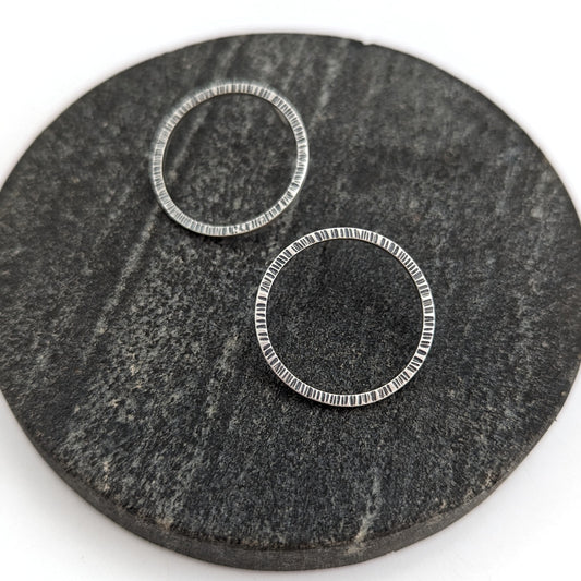 Made to Order : Textured Circle Studs : Medium