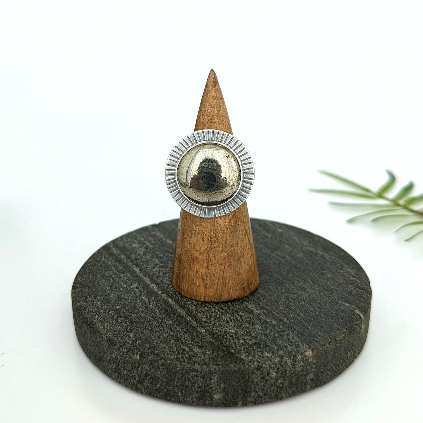 Pyrite Statement Ring : Size 10