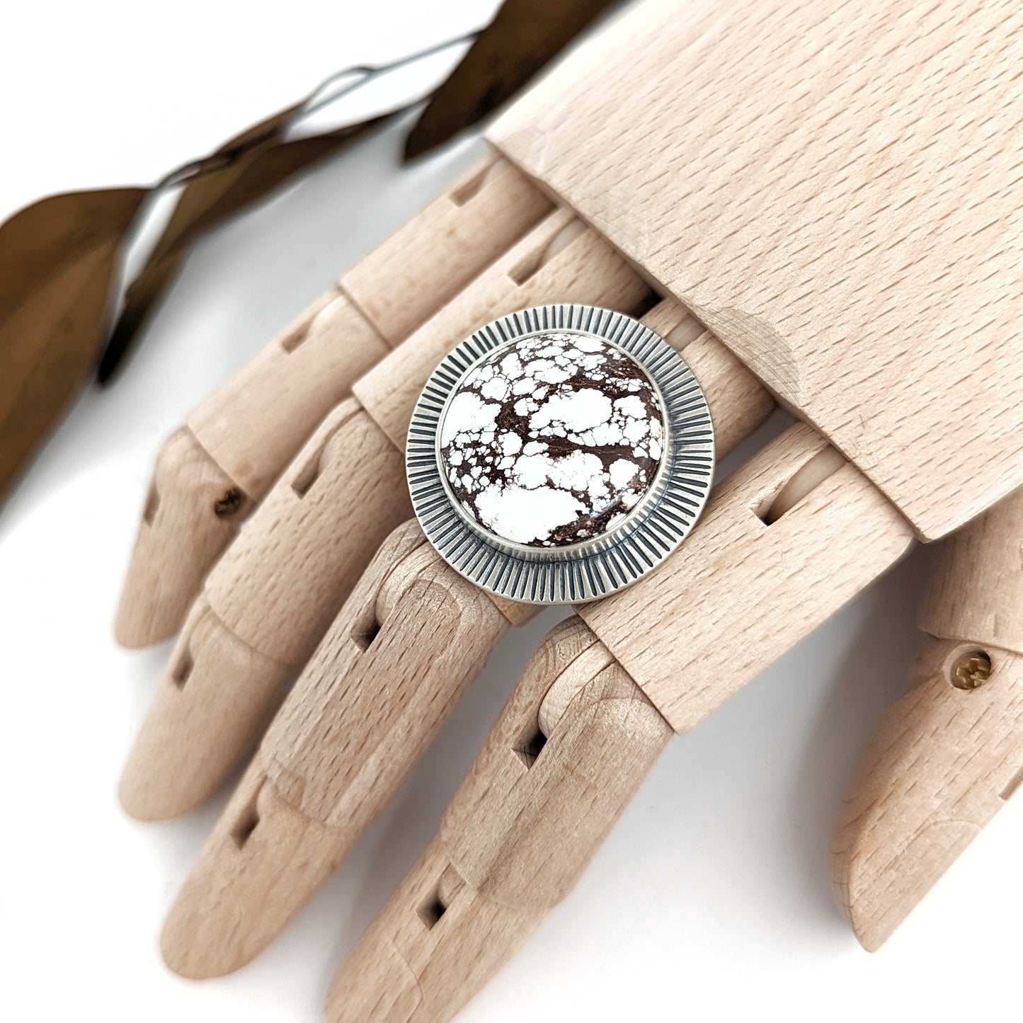 Wild Horse Magnesite Statement Ring : Size 9.5