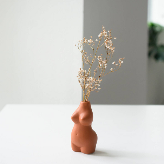 Curvy Bud Vase - Brown