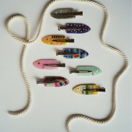 Tackle Box Hair Clip Set - Swirl