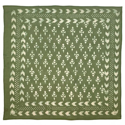 Bandana - Green Floral/Arrow