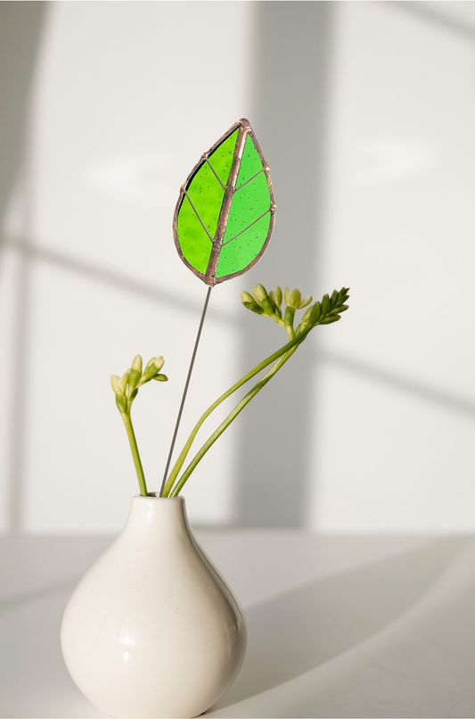 Glass Leaf Flora - Transparent Green