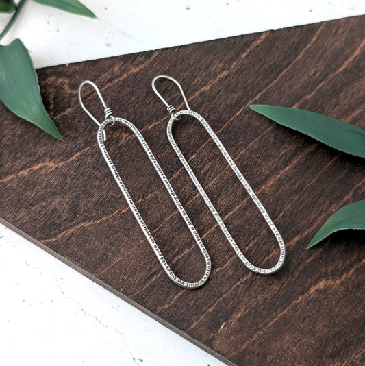 Textured Statement Loop Earrings