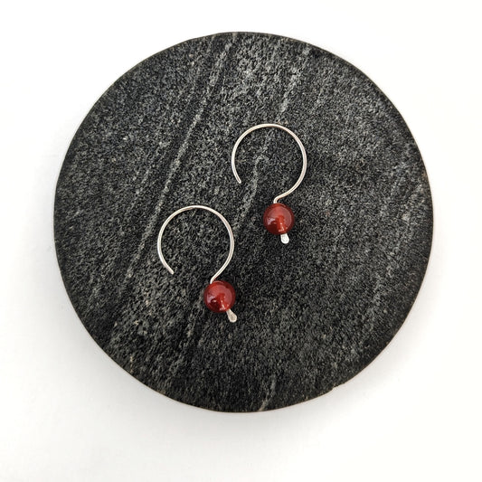 Hook Earrinigs : Carnelian : Made to Order
