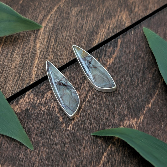 Polychrome Jasper Stud Earrings