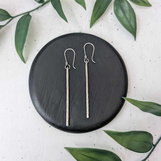 Textured Bar Earrings