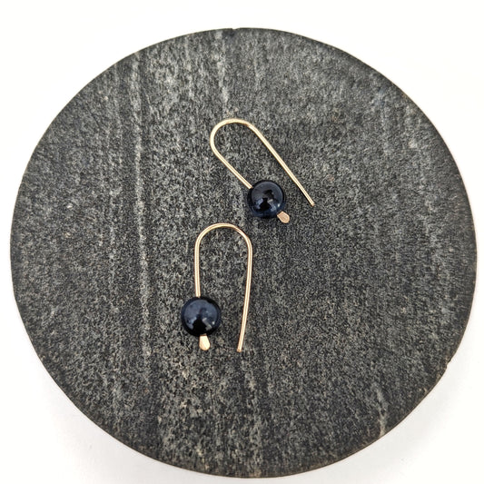 Open Hoops : Blue Tiger Eye : Made to Order
