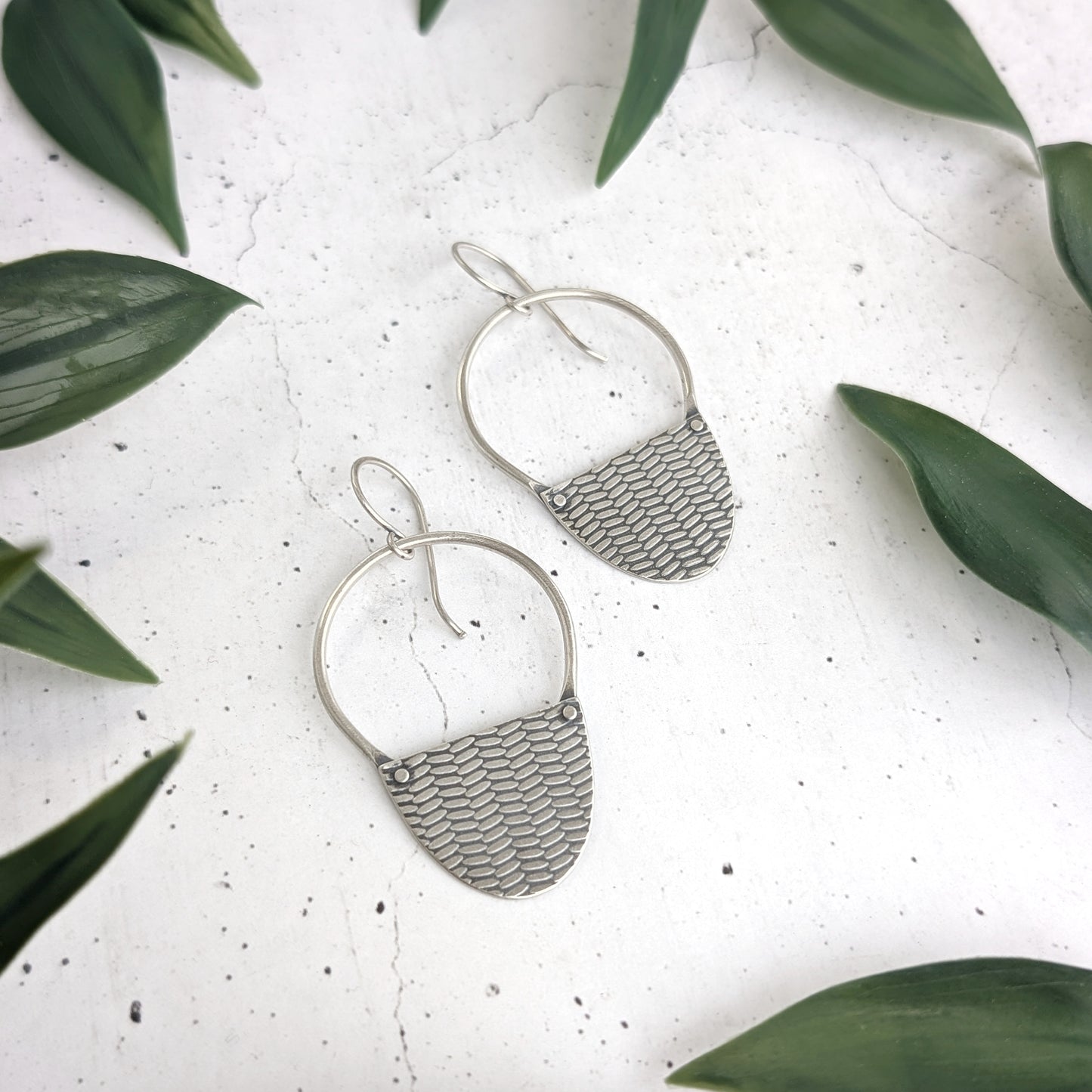 Textured Rivet Earrings