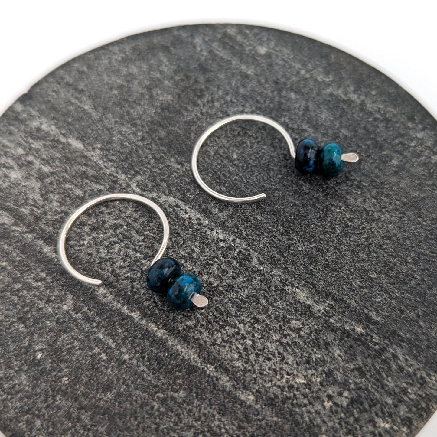 Hook Earrings : Chrysocolla : Made to Order
