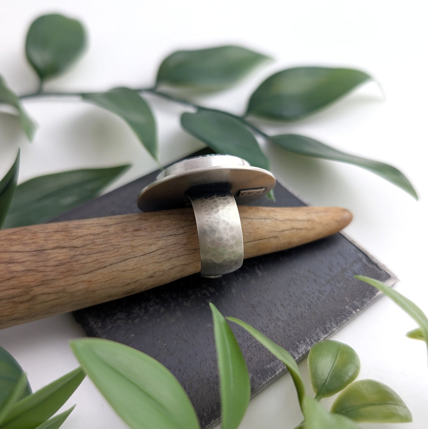 Blue Belle Variscite Statement Ring : Size 8.25