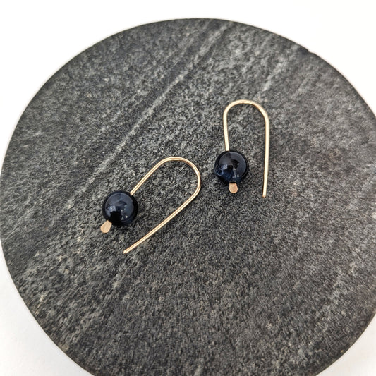 Open Hoops : Blue Tiger Eye : Made to Order