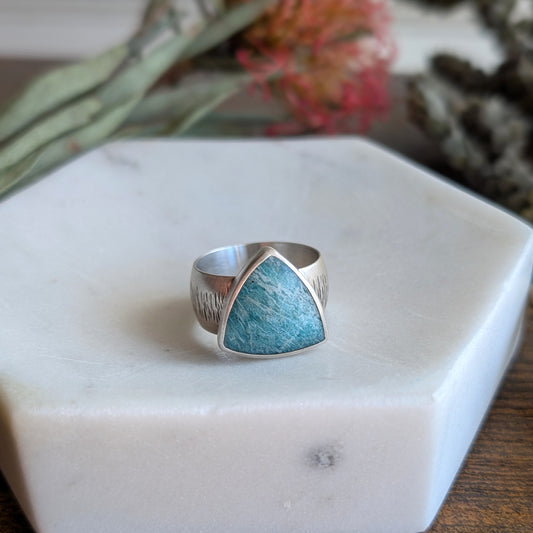 Amazonite + Sterling Silver : Size 10.25
