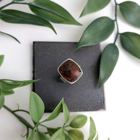 Whiskey Creek Jasper Ring : Size 11.25