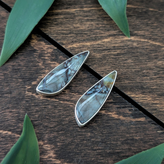 Polychrome Jasper Stud Earrings