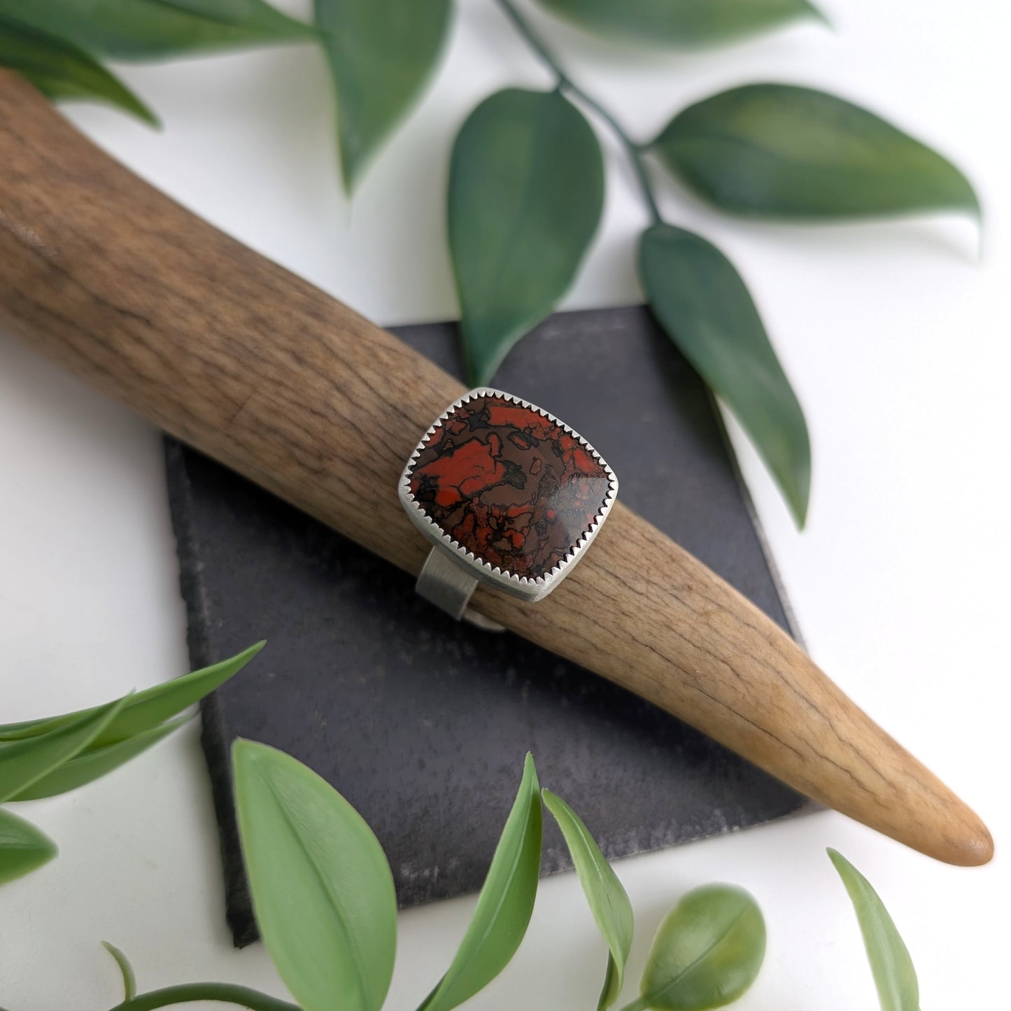 Whiskey Creek Jasper Ring : Size 11.25