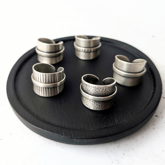 Made to Order : Adjustable Silver Cigar Ring