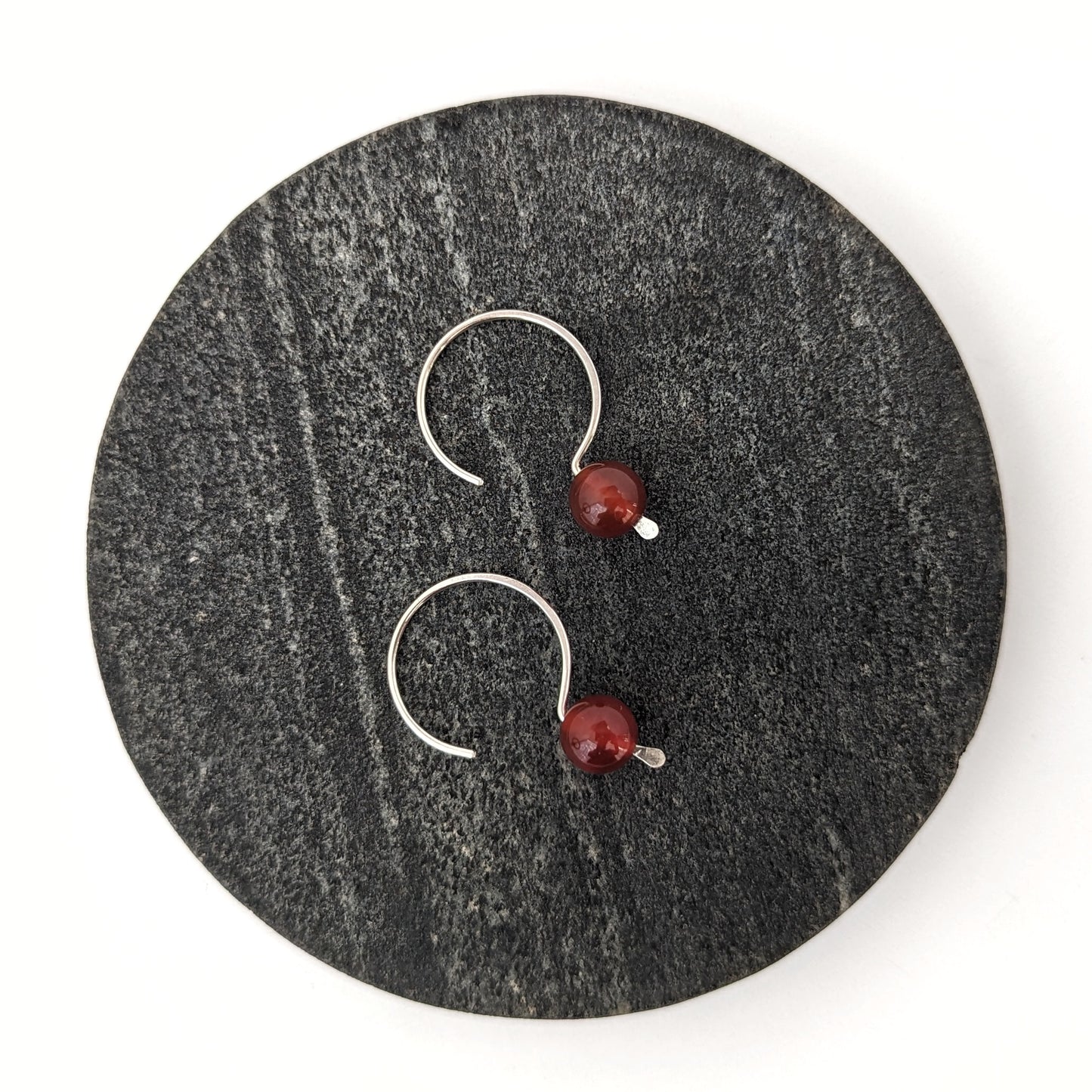 Hook Earrinigs : Carnelian : Made to Order