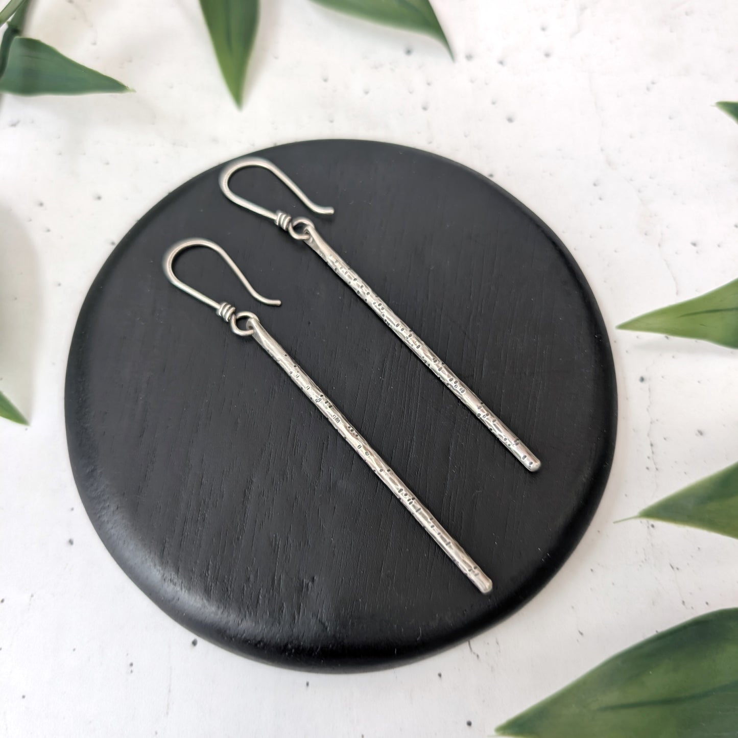 Textured Bar Earrings
