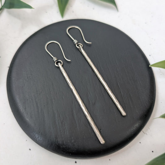 Textured Bar Earrings