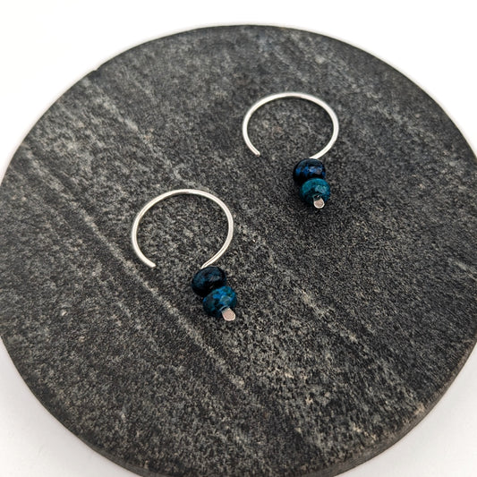 Hook Earrings : Chrysocolla : Made to Order