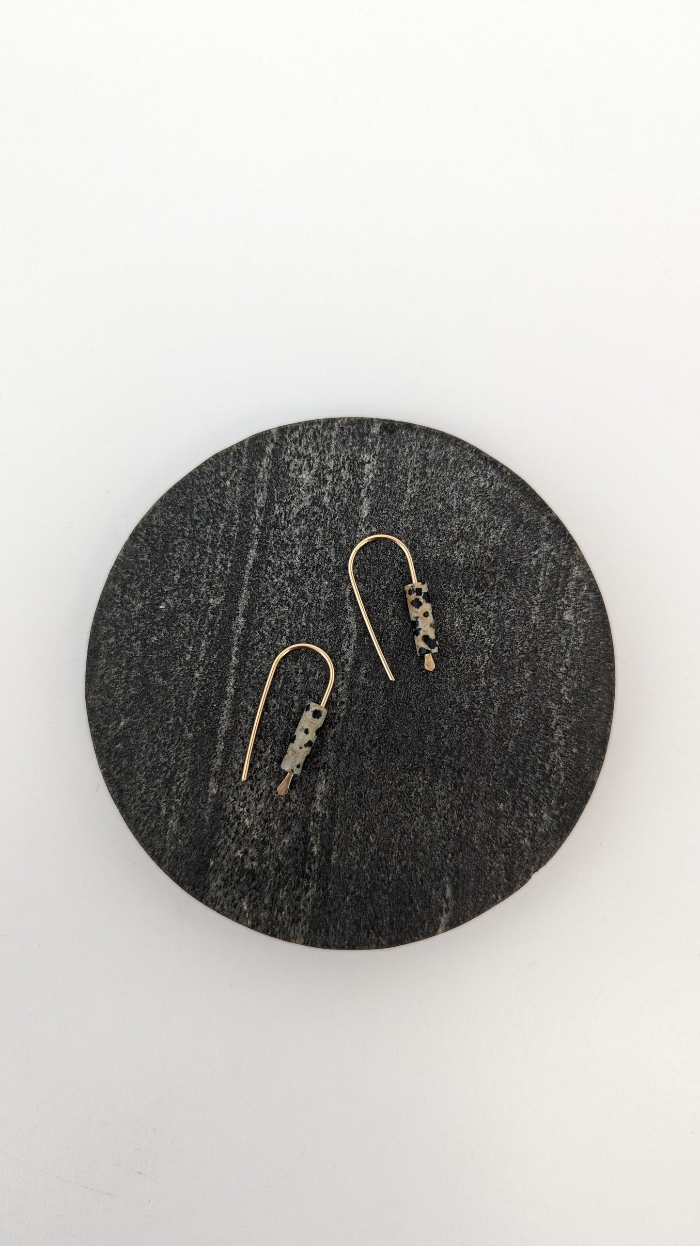 Dalmatian Jasper Open Hoops