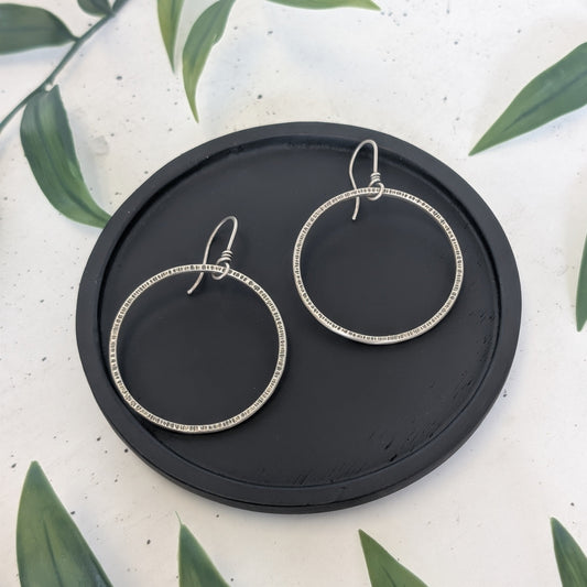 Textured Statement Circle Earrings